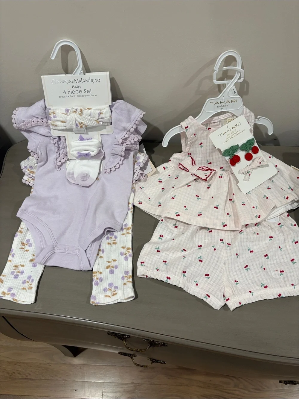 TAHARI & CATHERINE MALANDRINO BABY OUTFITS